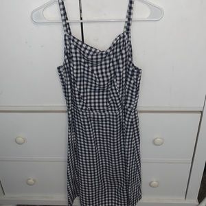 black and white picnic patterned dress